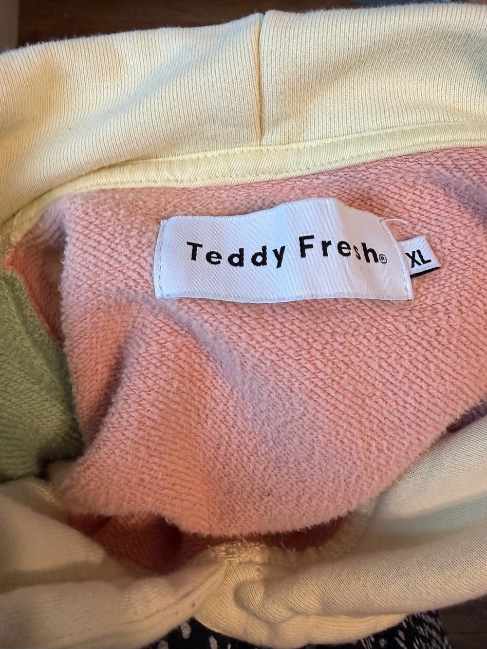 Teddy Fresh Pastel Block Hoodie - Pink, Green, Blue, Yellow Beautiful - Picture 3 of 8